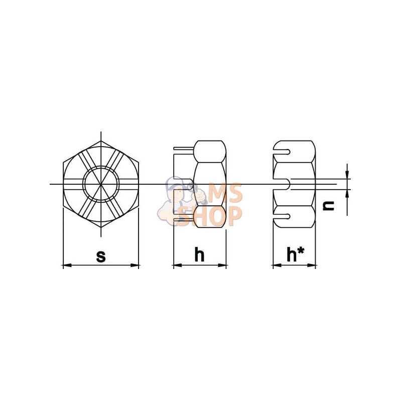 Écrou crénelé M39x1.50 acier ADR | ADR Écrou crénelé M39x1.50 acier ADR | ADRPR#910683