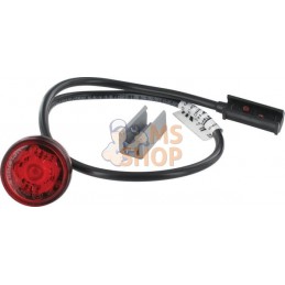 Feu de gabarit LED, rond, 12/24V, rouge, à boulonner, Monopoint II by Aspöck | ASPÖCK Feu de gabarit LED, rond, 12/24V, rouge, à