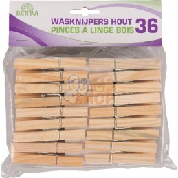 36 pinces à linge en bois | BETRA 36 pinces à linge en bois | BETRAPR#920213