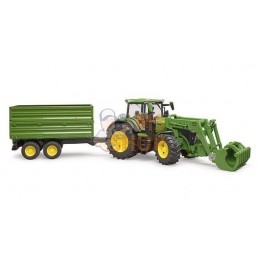 John Deere 7R 350 avec chargeur frontal et remorque | BRUDER John Deere 7R 350 avec chargeur frontal et remorque | BRUDERPR#1086