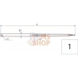 Dent chargeur frontal 45x1 000 | FORGES DU SAUT DU TARN | FORGES DU SAUT DU TARN Dent chargeur frontal 45x1 000 | FORGES DU SAUT