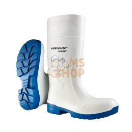 Bottes de sécurité blanches, classe S4, taille 45 Wellingtons Purofort® FoodPro Dunlop | DUNLOP Bottes de sécurité blanches, cla