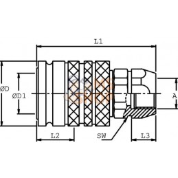 Coupleur femelle 1/2-M18x1,5 | DNP Coupleur femelle 1/2-M18x1,5 | DNPPR#780539