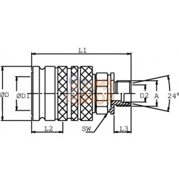 Coupleur femelle 1/2-M18x1,5 | DNP Coupleur femelle 1/2-M18x1,5 | DNPPR#780570