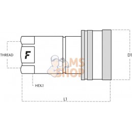 Coupleur femelle M22x150 | FASTER Coupleur femelle M22x150 | FASTERPR#781241