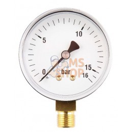 Manomètre Ø63 0-16bar ¼" inf. | ET Manomètre Ø63 0-16bar ¼" inf. | ETPR#753046