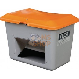 Conteneur fibre de verre gris/orange 200L capacité 12,5kg 890x600x640mm Cemo | CEMO Conteneur fibre de verre gris/orange 200L ca