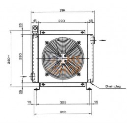 Refroidisseur d'huile (12 V) 38-50' C 2024K-12-2-01 | EMMEGI | EMMEGI Refroidisseur d'huile (12 V) 38-50' C 2024K-12-2-01 | EMME