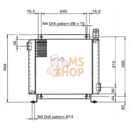 Refroidisseur d'huile (12 V) 38-50' C 2024K-12-2-01 | EMMEGI | EMMEGI Refroidisseur d'huile (12 V) 38-50' C 2024K-12-2-01 | EMME