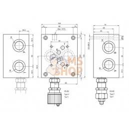 Sous-plaque 3/4" 80-250bars | EUROFLUID Sous-plaque 3/4" 80-250bars | EUROFLUIDPR#918343