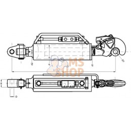 Barre de poussée hydraulique Cat 3 | CBM Barre de poussée hydraulique Cat 3 | CBMPR#921674