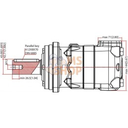 Moteur Orbit Cardan Ø40, Stand | DANFOSS Moteur Orbit Cardan Ø40, Stand | DANFOSSPR#750790