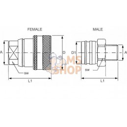 Valve de freinage fem M18x150 | FASTER Valve de freinage fem M18x150 | FASTERPR#781760