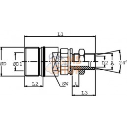 Coupleur à visser fem M30x200 | DNP Coupleur à visser fem M30x200 | DNPPR#780423