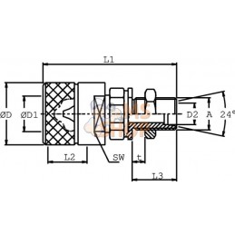 Coupleur à visser mâle M30x200 | DNP Coupleur à visser mâle M30x200 | DNPPR#780418