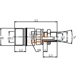 Coupleur à visser fem M36x200 | DNP Coupleur à visser fem M36x200 | DNPPR#780427