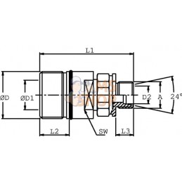 Coupleur à visser fem M36x200 | DNP Coupleur à visser fem M36x200 | DNPPR#780429