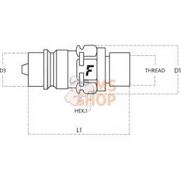 Coupleur mâle M22x150 | FASTER Coupleur mâle M22x150 | FASTERPR#781242