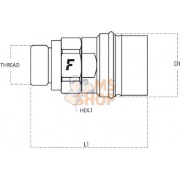 Coupleur à visser fem 3/4 BSP | FASTER Coupleur à visser fem 3/4 BSP | FASTERPR#781350