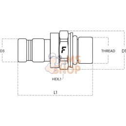 Union de mesure male plat 1/4 NPT | FASTER Union de mesure male plat 1/4 NPT | FASTERPR#923800