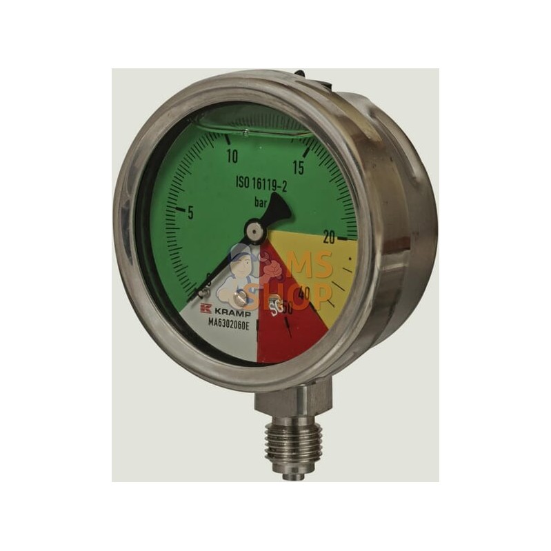 Manomètre Ø63 mm 0-20-40-60 1/4" BSP raccord vertical | ET Manomètre Ø63 mm 0-20-40-60 1/4" BSP raccord vertical | ETPR#861018