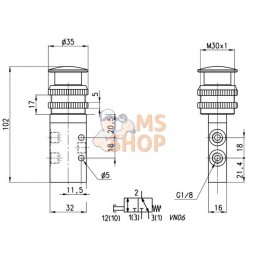 Distribut 3/2, bouton-poussoir | CAMOZZI Distribut 3/2, bouton-poussoir | CAMOZZIPR#853229