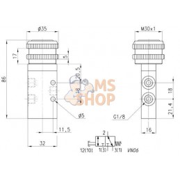 Distribut 3/2, bouton-poussoir | CAMOZZI Distribut 3/2, bouton-poussoir | CAMOZZIPR#853219