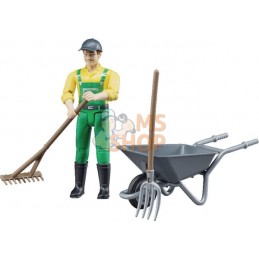 Figurine de fermier avec accessoires | BRUDER Figurine de fermier avec accessoires | BRUDERPR#924037