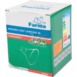 Lampe chauffante à infrarouge PAR Transparent 100W | FARMA Lampe chauffante à infrarouge PAR Transparent 100W | FARMAPR#900439