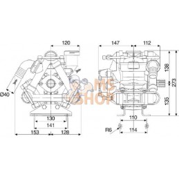 Pompe piston-membrane BP 125K | COMET Pompe piston-membrane BP 125K | COMETPR#902928