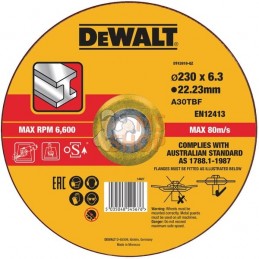 Disque à ébarber l'acier Ø230x6mm | DEWALT Disque à ébarber l'acier Ø230x6mm | DEWALTPR#662008