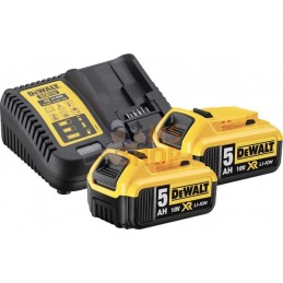 Pack 2 batteries + chargeur 5Ah 18V | DEWALT Pack 2 batteries + chargeur 5Ah 18V | DEWALTPR#661972