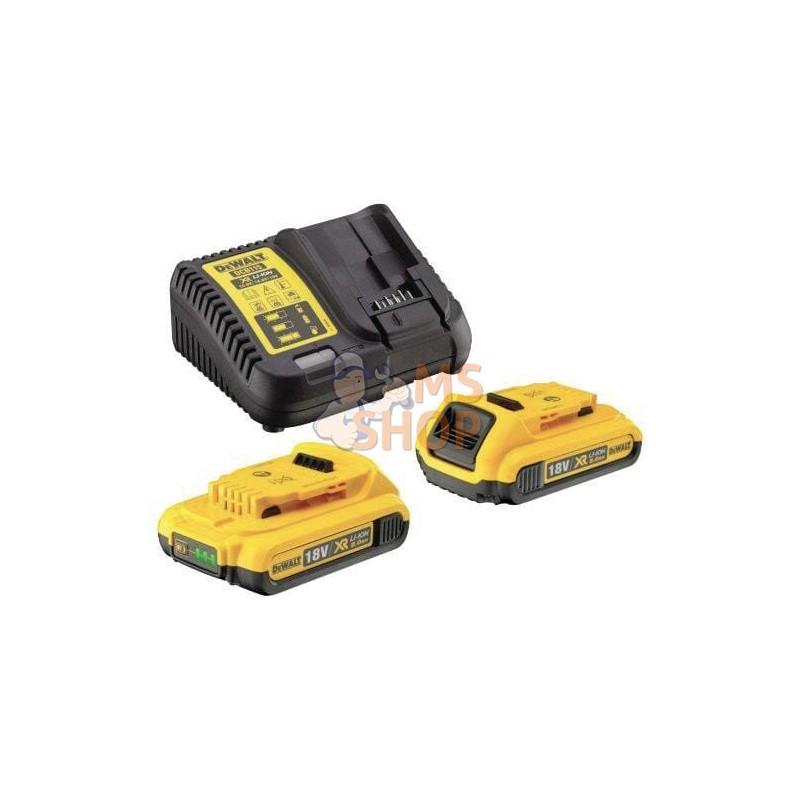 Pack 2 batteries + chargeur 2Ah 18V | DEWALT Pack 2 batteries + chargeur 2Ah 18V | DEWALTPR#661971