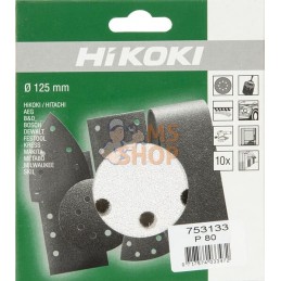 Disque abrasif Ø125mm k80 10 pièces blanc | HIKOKI Disque abrasif Ø125mm k80 10 pièces blanc | HIKOKIPR#612237