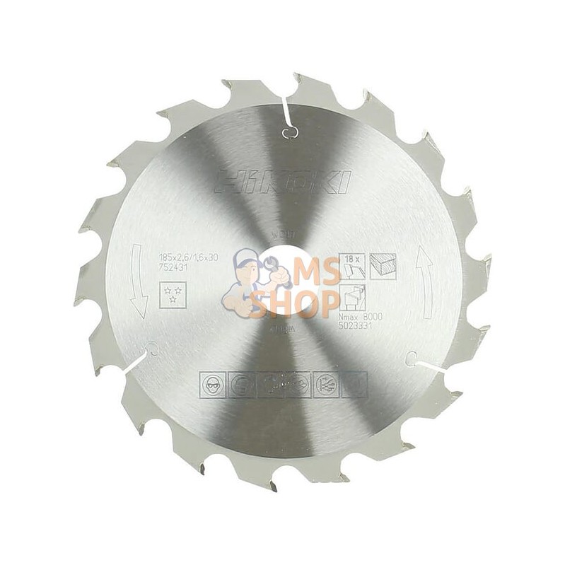 Lame de scie circulaire 185x30 T18 | HIKOKI Lame de scie circulaire 185x30 T18 | HIKOKIPR#612147 Lame de scie circulaire 185x30 T18 | HIKOKI Lame de scie circulaire 185x30 T18 | HIKOKIPR#612147