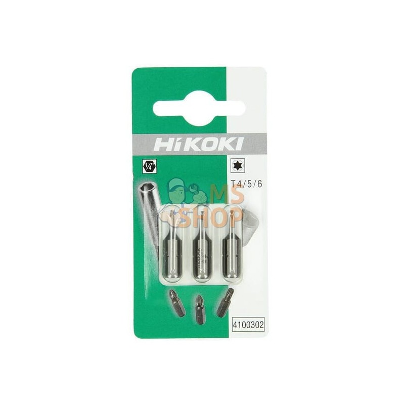 Embouts Torx 1/4" T4/T5/T6-25 mm (3x) | HIKOKI Embouts Torx 1/4" T4/T5/T6-25 mm (3x) | HIKOKIPR#700937