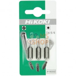 Embouts Torx 1/4" T4/T5/T6-25 mm (3x) | HIKOKI Embouts Torx 1/4" T4/T5/T6-25 mm (3x) | HIKOKIPR#700937