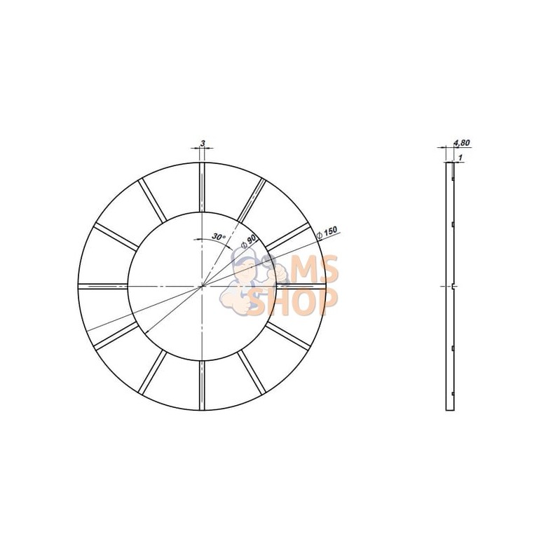 Disque friction 150 x 90 x 4,8 | GOPART Disque friction 150 x 90 x 4,8 | GOPARTPR#1089325