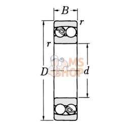 Roulement à billes à alignement automatique 30x62x2 mm gopart | GOPART Roulement à billes à alignement automatique 30x62x2 mm go
