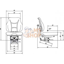 Siège PVC, à suspension mécanique version Deluxe gopart | GOPART Siège PVC, à suspension mécanique version Deluxe gopart | GOPAR