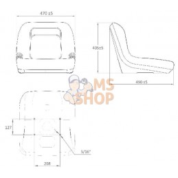 Revêtement de siège noir PVC | GOPART Revêtement de siège noir PVC | GOPARTPR#690303