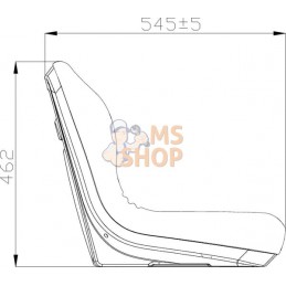Revêtement de siège noir PVC | GOPART Revêtement de siège noir PVC | GOPARTPR#690305