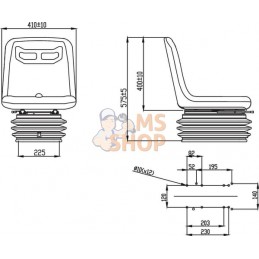 Siège PVC à suspension pneum. | GOPART Siège PVC à suspension pneum. | GOPARTPR#690628