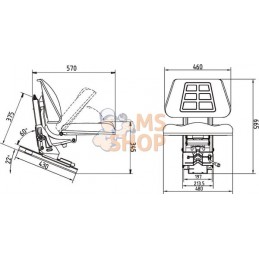 Siège PVC, à suspension mécan. | GOPART Siège PVC, à suspension mécan. | GOPARTPR#690321