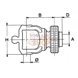 Mâchoire verrouillage rapide, 1 3/8-6 can, PTO 50 gopart | GOPART Mâchoire verrouillage rapide, 1 3/8-6 can, PTO 50 gopart | GOP
