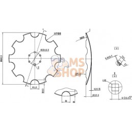 Disque crénelé 460mm | GOPART Disque crénelé 460mm | GOPARTPR#700662