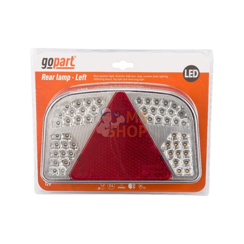 Feu arrière LED rectangle gauche, rectangulaire, 12V, 244x149x48mm, Bayonet 7-broches, gopart | GOPART Feu arrière LED rectangle Feu arrière LED rectangle gauche, rectangulaire, 12V, 244x149x48mm, Bayonet 7-broches, gopart | GOPART Feu arrière LED rectangle