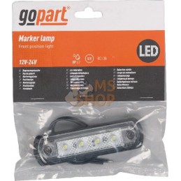 Feu de gabarit LED, 0.5/1W, rectangulaire, 12/24V, blanc, 82x31x15mm, 4 LED's, gopart | GOPART Feu de gabarit LED, 0.5/1W, recta