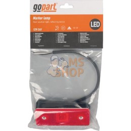 Feu de gabarit LED, 0.4/0.7W, rectangulaire, 12/24V, rouge, 112x45x11mm, 3 LED's, gopart | GOPART Feu de gabarit LED, 0.4/0.7W, 