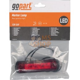 Feu de gabarit LED, 0.5/1W, rectangulaire, 12/24V, rouge, 82x31x15mm, 4 LED's, gopart | GOPART Feu de gabarit LED, 0.5/1W, recta